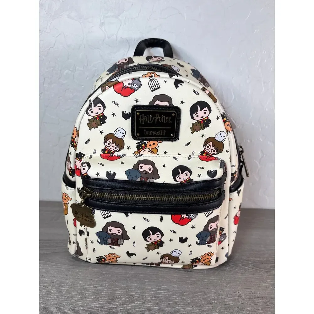 NEW! Loungefly x Harry Potter Characters Chibi All Over Print Mini Backpack NWT!